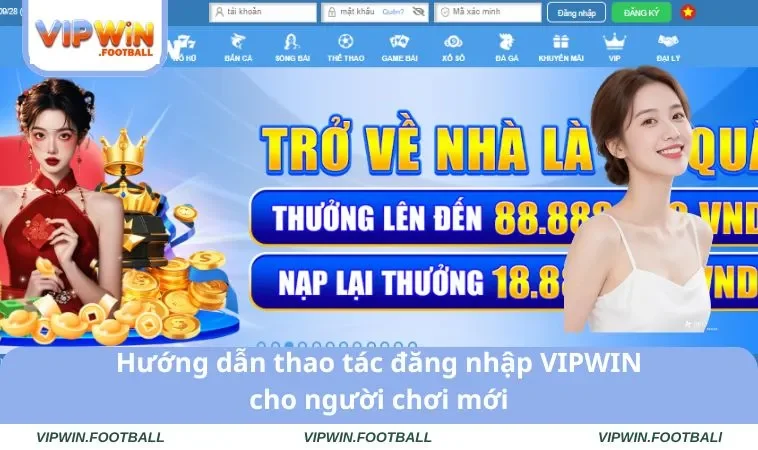 Đăng Nhập VIPWIN 1 Hướng dẫn thao tác đăng nhập VIPWIN cho người chơi mới