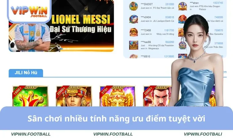 Sân chơi nhiều tính năng ưu điểm tuyệt vời